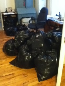 Squalor: my work space.